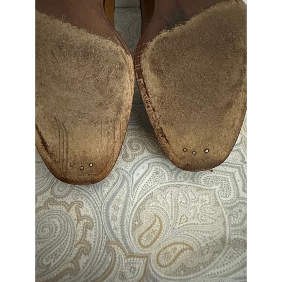 Jack Erwin Brown Leather Double Strap Buckle Monk Dress Shoe Cognac Sz 8D